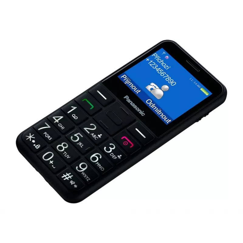 Senjorų mobilusis telefonas Panasonic KX-TU155 juodas