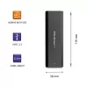 Qoltec 50312 M.2 NVMe SSD dėžutė, USB Type-C, juodos spalvos