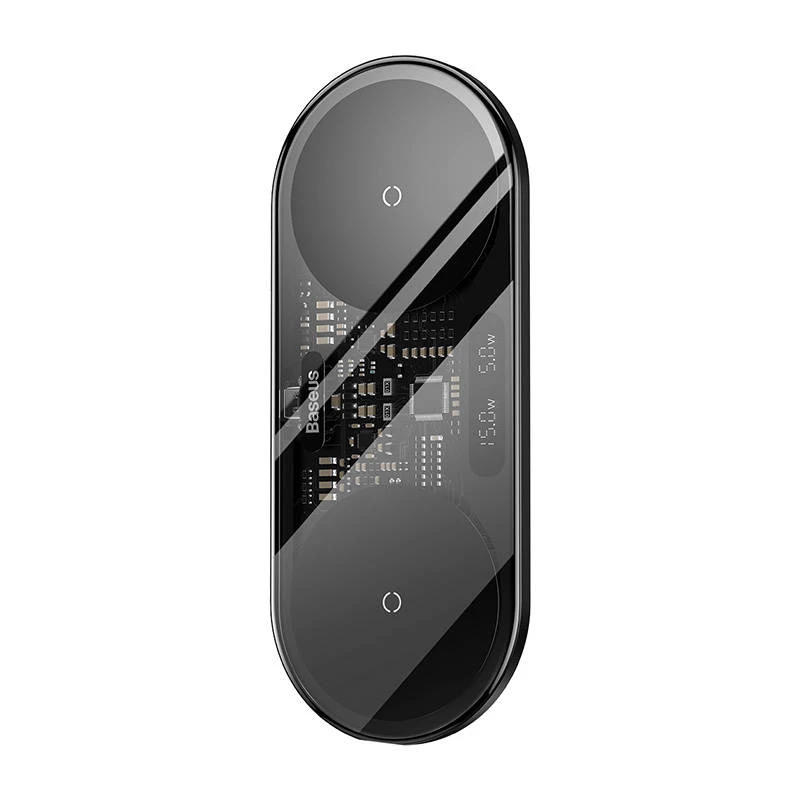 Baseus 2In1 20W skaitmeninis LED ekrano belaidis įkroviklis, juodas