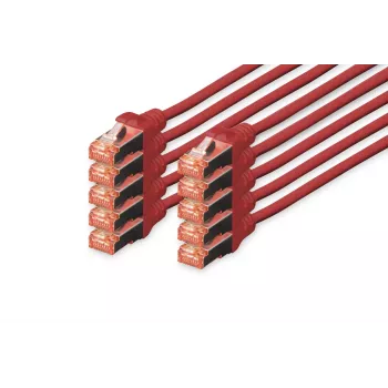 Tinklo kabelis Digitus CAT 6 S/FTP RJ-45 1 m raudonas