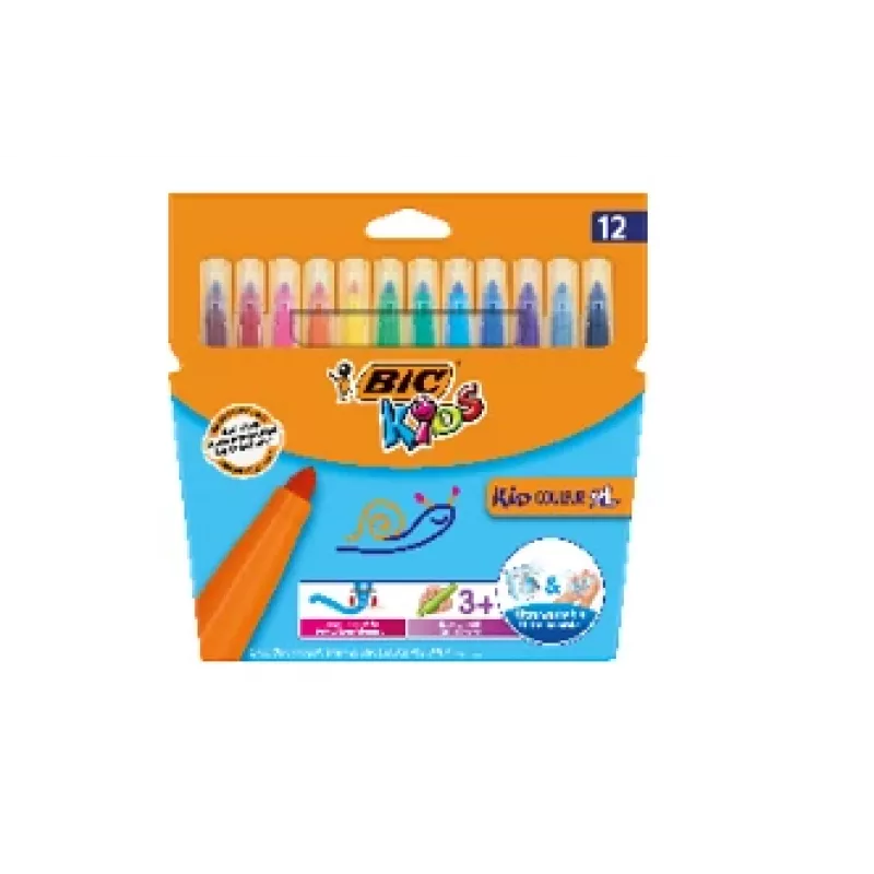 Flamasteriai BIC Kid Couleur XL Multicolour 12 spalvų