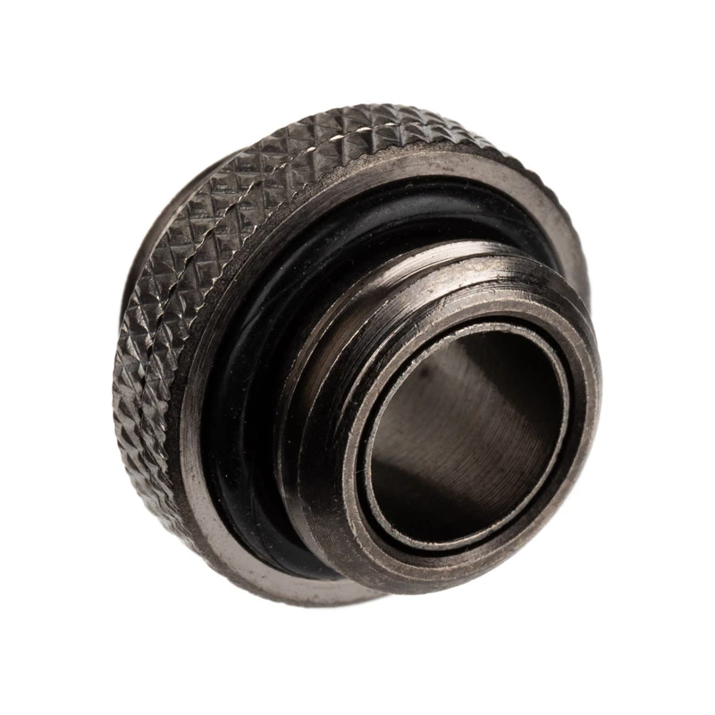 Adapteris Alphacool G1/4 AG į G1/4 AG, metalinis kampuotas jungtis, juodas