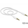 Garso kabelis 3,5 mm DeLOCK 83439 0,5 m Baltas