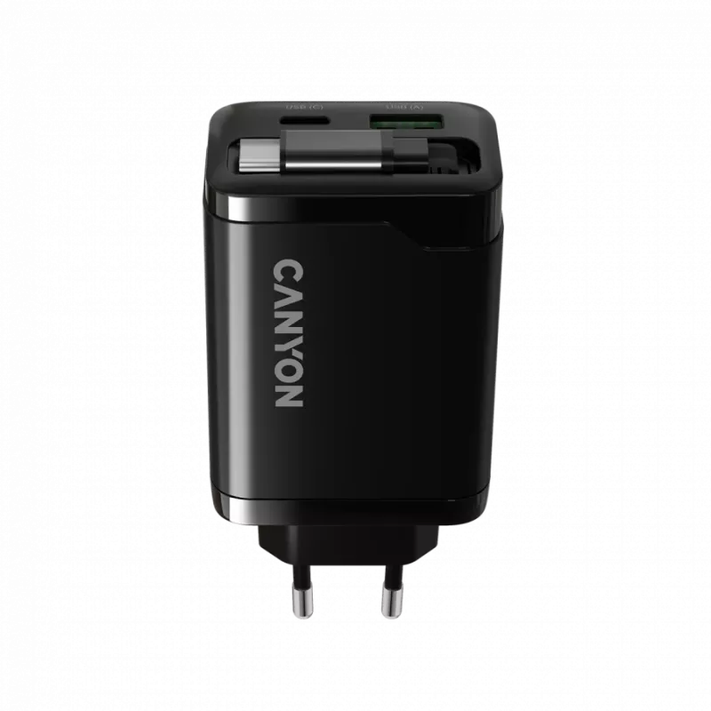 CANYON OnCharge 65RC 65W PD QC EU kištukas, juodas