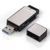Kortelių skaitytuvas Hama 123900 USB 3.2 Gen 1, juodas, sidabrinis