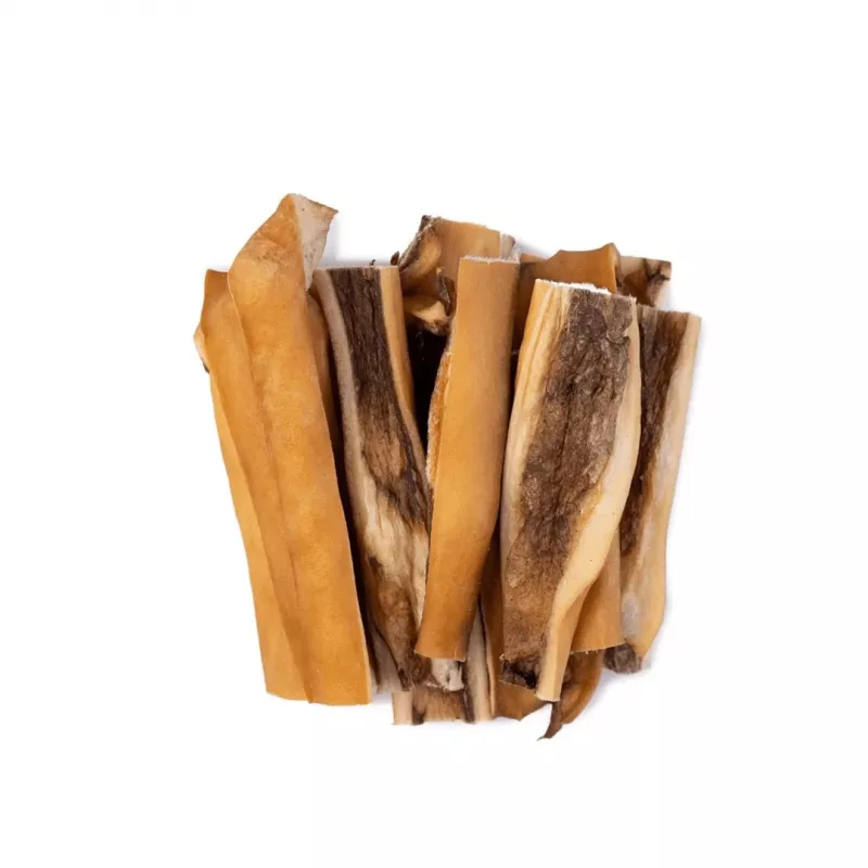 Šunų skanėstai UNISZKI Beef Skin 100 g – natūralūs kramtukai iš jautienos odos