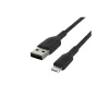BELKIN PVC USB CABLE USB-A - LIGHTNING, 1M, JUODA