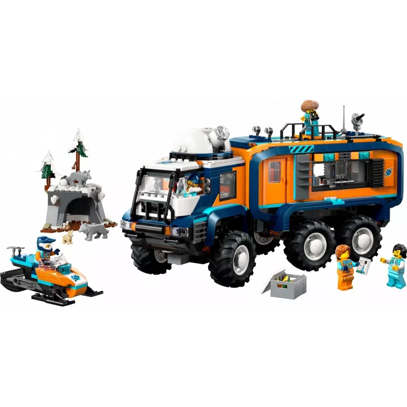 LEGO City Arktinis tyrinėtojų sunkvežimis 60471 – 1064 dalių rinkinys su 4 minifigūrėlėmis ir mobiliąja laboratorija, nuo 8 metų