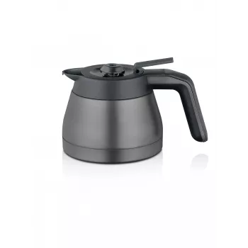 Pieno ąsotis Severin kavos aparatams TK 5571 – 1,1 L, šlifuotas plienas/juoda, 220×165×135 mm