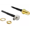 Koaksialinis kabelis DeLOCK 88487 TS-9 SMA 1,45 m juodas