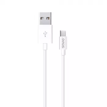 USB kabelis SAVIO CL-124 USB 2.0, USB A į Micro-USB B, 2 m, baltas