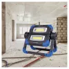 Statybinis prožektorius RealPower 463617, LED 10 W, 2 lemputės, baterija AA, IPX2, juodas