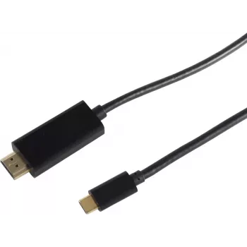 S/CONN 10-57025 1 m HDMI Type A – USB Type-C adapteris, juodas