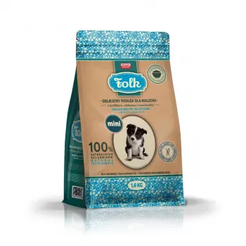 FOLK Junior Small breeds Gentle meal for puppy with rabbit, veal and carrot - sausas šunų ėdalas šuniukams - 1,6 kg