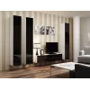 Cama TV stovas VIGO 140 30/140/40 baltas/juodas blizgus