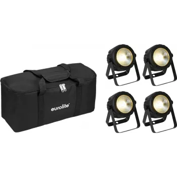 LED PAR šviestuvų rinkinys EUROLITE 20000950 — 4x COB šviesos diodai, su minkštu krepšiu