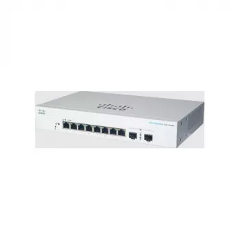 Valdomas L2 Gigabit Ethernet komutatorius Cisco CBS220-8T-E-2G — 8x RJ-45 10/100/1000, 2x SFP, 1U, 20 Gbit/s, 8192 MAC