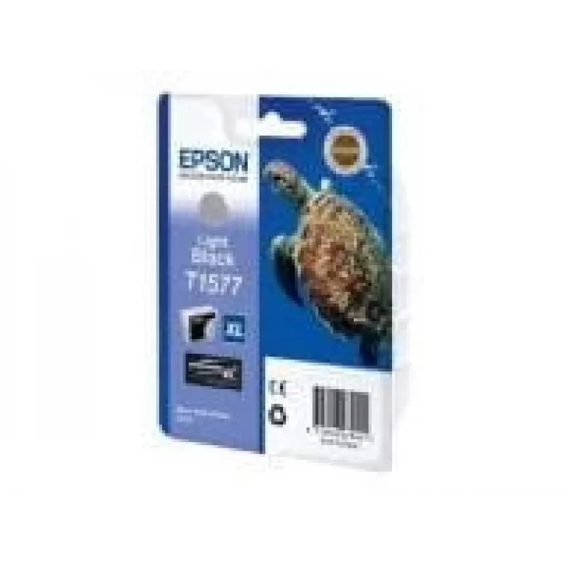 Epson Turtle T1577 Šviesiai juoda, didelės talpos (XL), pigmentinis rašalas, 25,9 ml, 1 vnt., 23000 puslapių