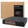 Tinklo jungiklis QOLTEC 52364 – Gigabit Ethernet PoE 16xRJ45, 2xSFP