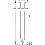 Apvaliagalvės juostinės vinys BeA R20 4,2×120 mm, 1500 vnt.