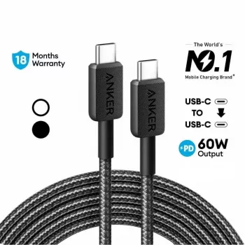 USB laidas Anker 322 1,8 m USB-C greitas įkrovimas ir duomenų perdavimas