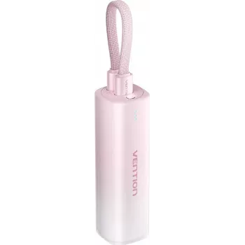 Nešiojamas powerbank Vention FHWR0, 5000 mAh, USB-C/USB-A, 20W PD, su įmontuotu 3-in-1 kabeliu