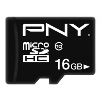 MicroSDHC PNY 16GB Class 10 Juoda P-SDU16G10PPL-GE