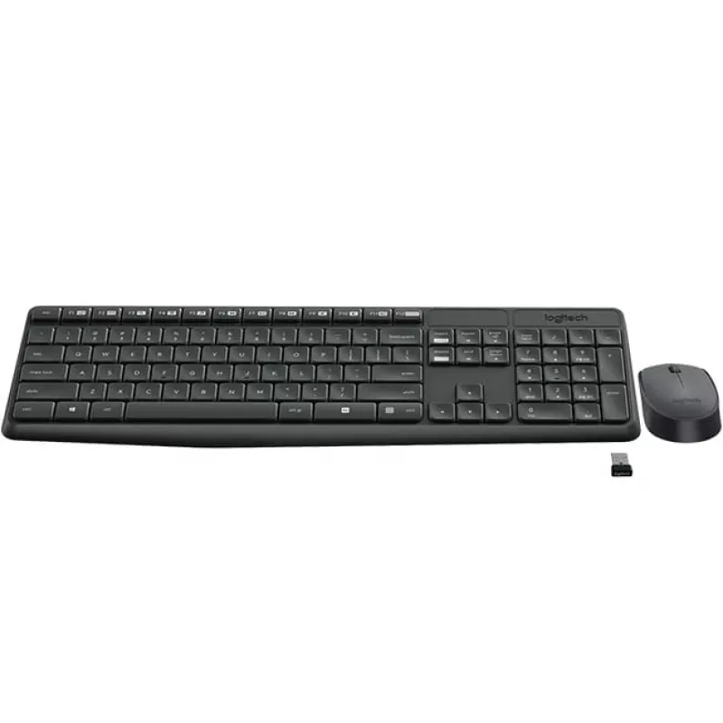 Logitech MK235 - belaidis klaviatūros ir pelės rinkinys, 2,4 GHz, portugališkas išdėstymas