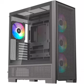 PC korpusas Silentware Air 2000 A-RGB Juodas – vidutinis bokštas, grūdinto stiklo šoninis dangtis