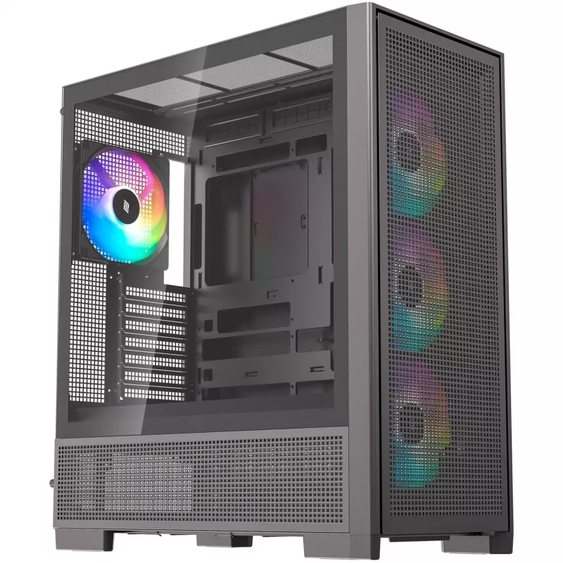 PC korpusas Silentware Air 2000 A-RGB Juodas – vidutinis bokštas, grūdinto stiklo šoninis dangtis