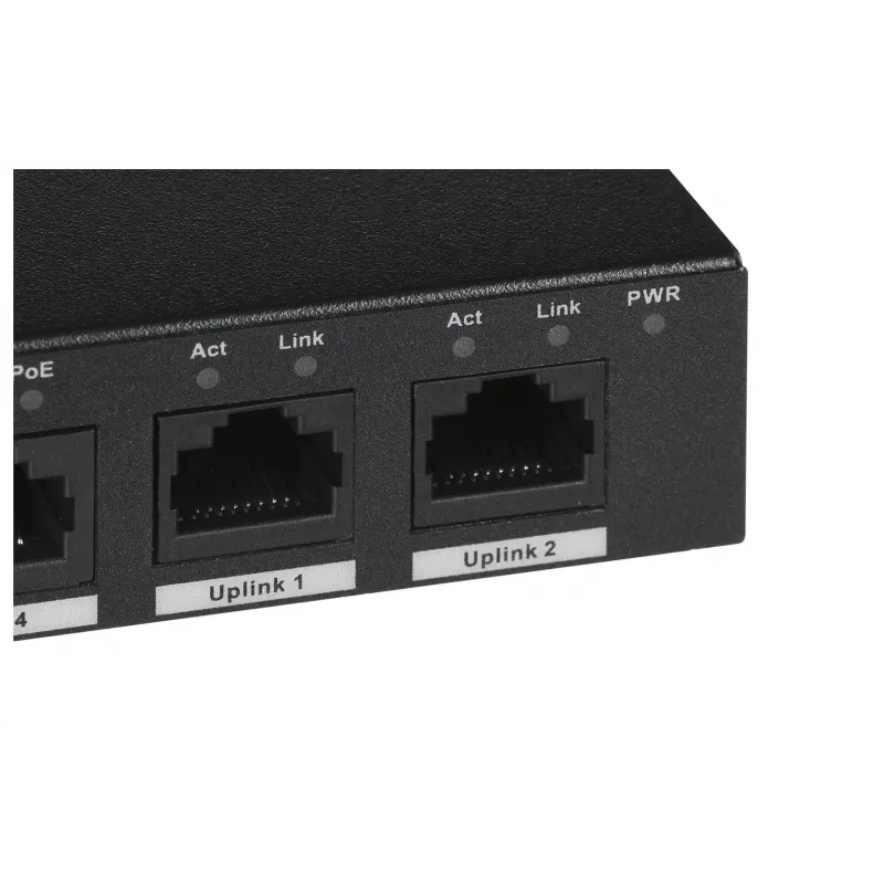 Dahua Technology PFS3006-4ET-60 Nevaldomas L2 Fast Ethernet (10/100) PoE jungiklis juodas