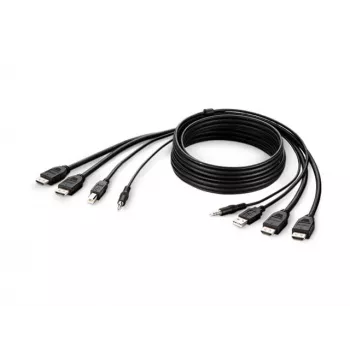 Belkin Secure KVM kombinuotas kabelis - vaizdo / USB / garso kabelis - TAA atitikmuo - USB, mini lizdas, HDMI (kištukas)