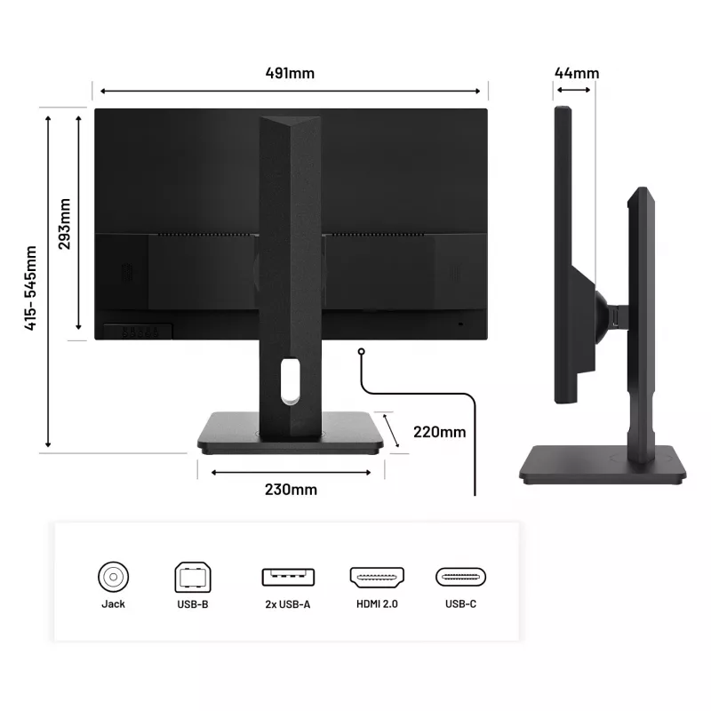 Japannext JN-I215FLFHSP-C65W 21,5 colio Full HD LCD monitorius