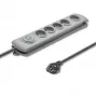 Apsauginis filtras Qoltec 50272 pilkas 5 AC lizdai 230V 3m