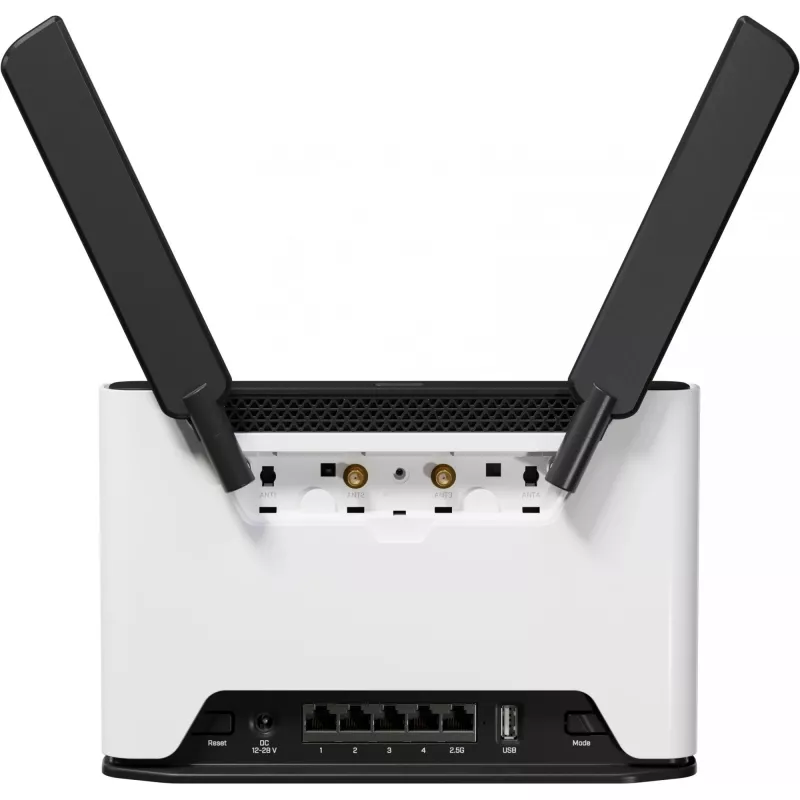 MikroTik Chateau LTE18 AX – belaidis maršrutizatorius su 5 prievadų jungikliu, GigE, 2,5 GigE, Wi-Fi 5, Wi-Fi 6, dviejų juostų (S53UG+5HAXD2HAXD-TC&EG18-EA)