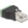 DeLOCK 66603 lyties keitiklis RJ45 į 4 kontaktų gnybtų bloką, juoda/žalia