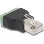 DeLOCK 66603 lyties keitiklis RJ45 į 4 kontaktų gnybtų bloką, juoda/žalia