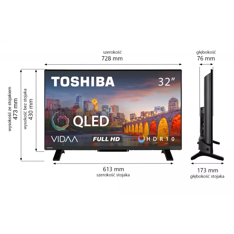 Televizorius QLED 32 colių 32QV2F63DG
