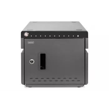Digitus mobilus stalinis įkrovimo ir laikymo kabinetas 10 nešiojamiesiems kompiuteriams/planšetėms iki 13 colių, UV-C, USB-C