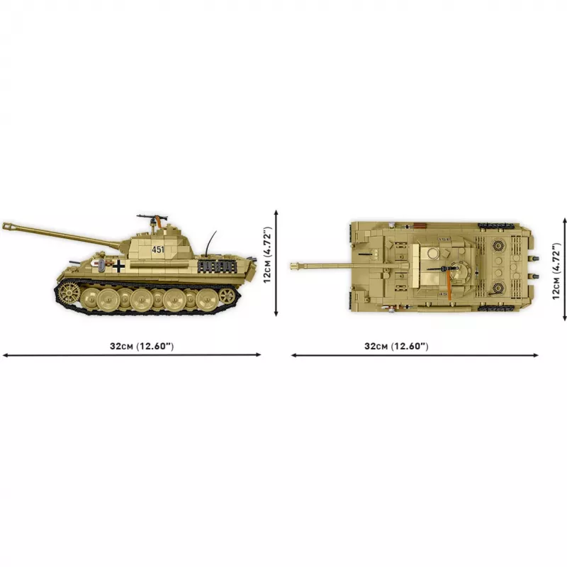 Blokų rinkinys Panzer V Panther G Pudel 1133 blokai