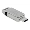 USB atmintukas DeLOCK 64GB USB-C / Type-A sukamas metalinis korpusas