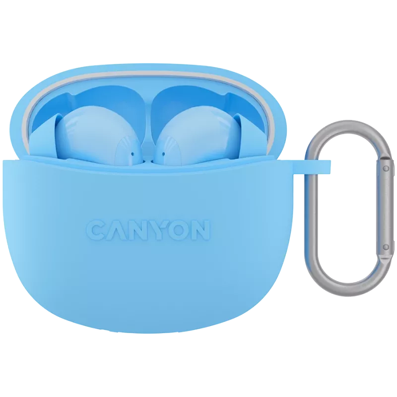 Ausinės Canyon TWS-5 CNS-TWS5BL – Tikrai belaidės – Bluetooth 5.3 – Į ausis – USB-C įkrovimo dėklas – Lietimo valdymas – Iki 38 h veikimo – Juodos