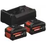 EXPERT Starter-Set 2x EXBA 18V-55 + Dual-Voltage-Charger GAL 12V/18V-80 (juodos spalvos, 2x ličio jonų akumuliatorius 5,5 Ah, AMPShare Alliance)