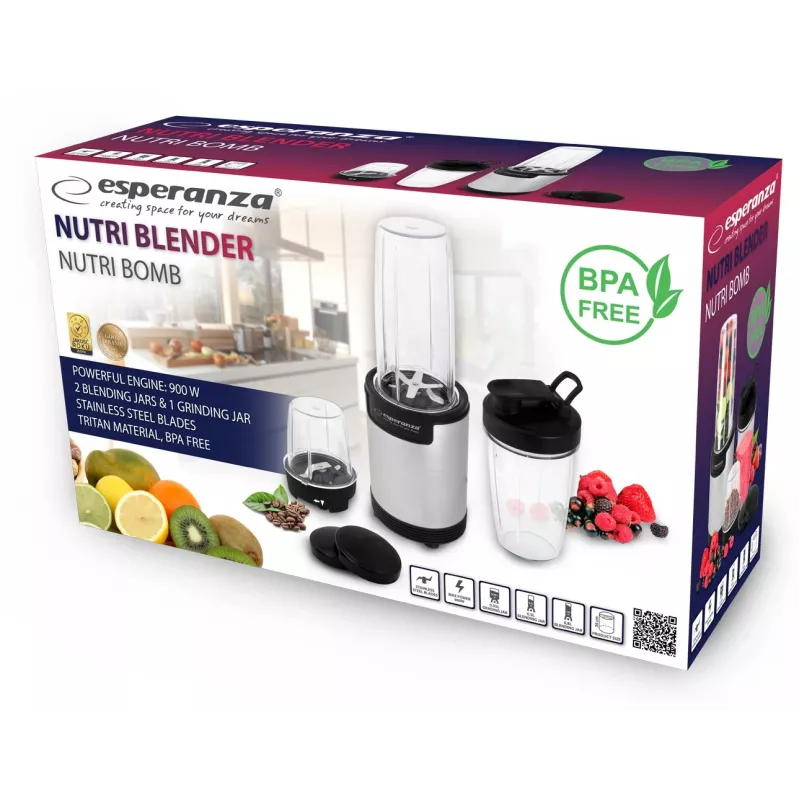 Stalo blenderis Esperanza EKM030 Juodas Nerūdijantis plienas