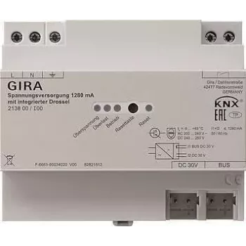 Gira KNX maitinimo šaltinis 1280mA su droseliu REG 213800 (213800)