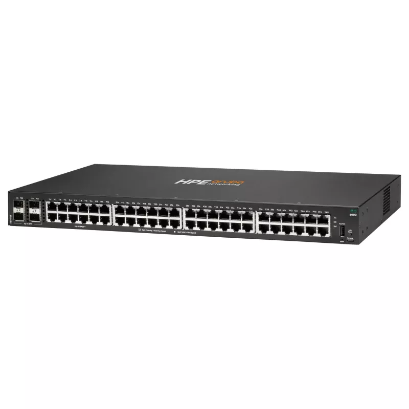 HPE Aruba 6000 48G 4SFP jungiklis – 48 prievadų gigabitinės jungties valdomas L3 jungiklis