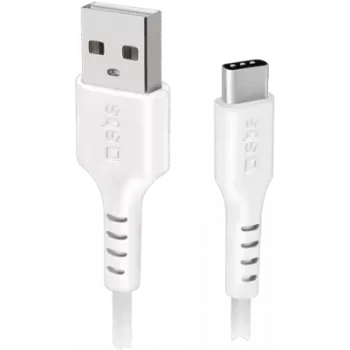 SBS USB duomenų kabelis mobiliesiems telefonams 2.0/Type-C 1,5 m baltas