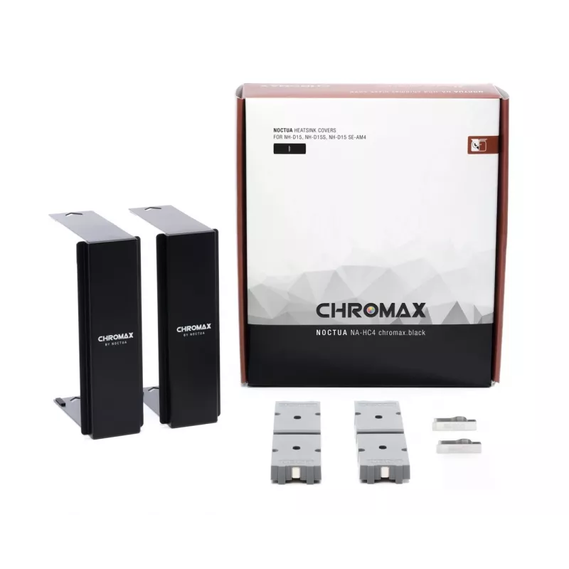 Noctua NA-HC4 chromax.black – Juodi aliumininiai dangteliai CPU aušintuvui