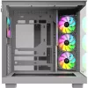 PC korpusas Thermaltake View 380 XL WS ARGB Snow White — Midi bokštas, ATX palaikymas, su langu