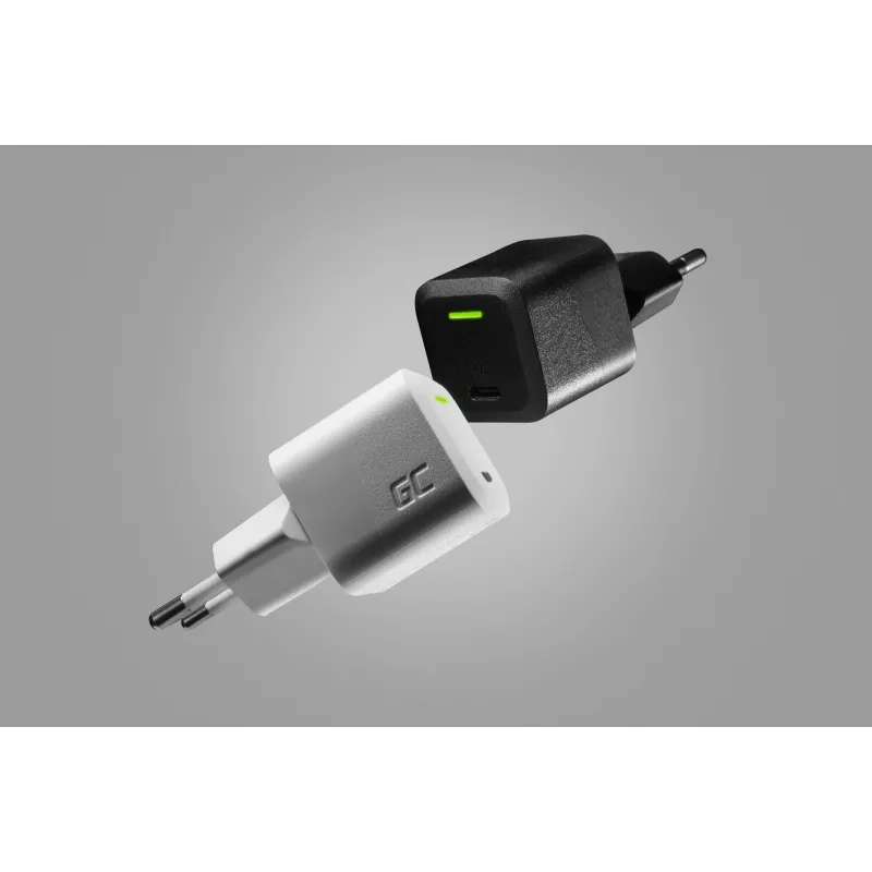 Mobiliojo įrenginio įkroviklis Green Cell CHARGC06, USB-C 33W, Quick Charge 3.0, AC 100–240V, juodas
